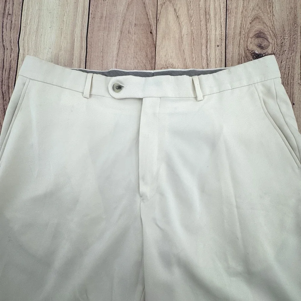 Ballin Golf Short Comfort Eze Nash Cream Ivory Flat Stretch Performance Men's 36